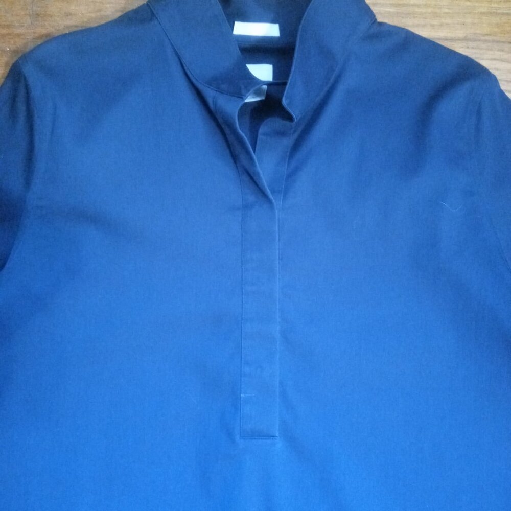 CHICO'S no iron chic stretch tunic shirt in navy (US4-6/US16) - Picture 5 of 16